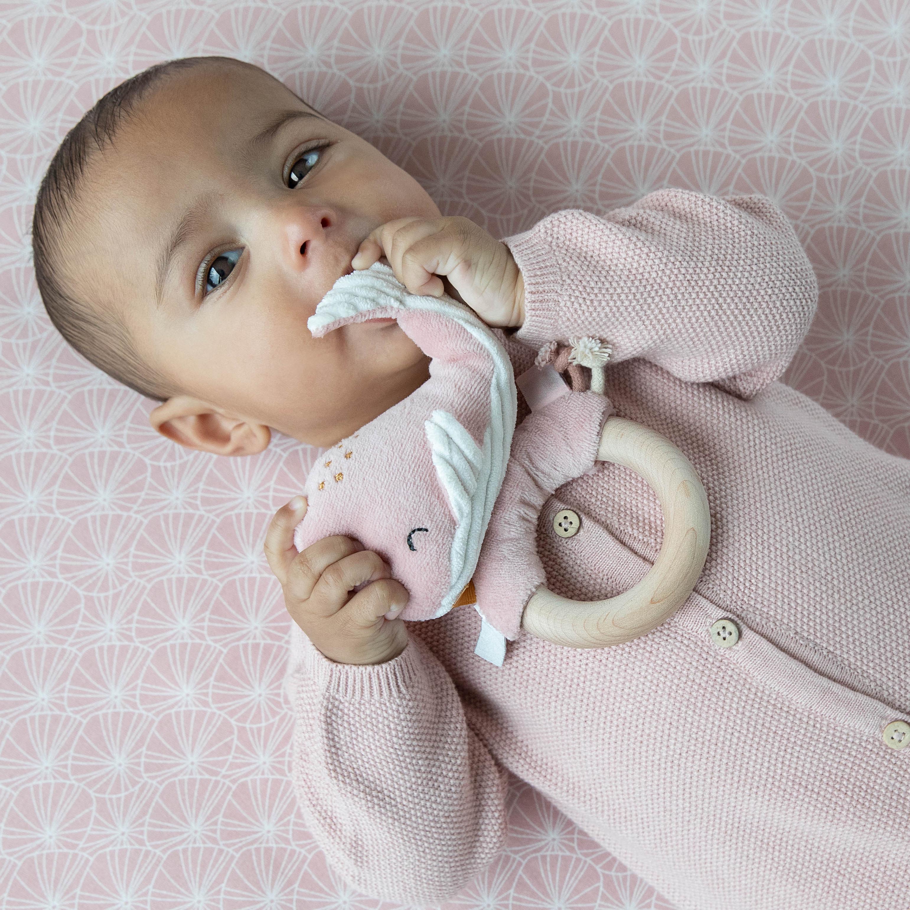 Little Dutch Grzechotka Wieloryb Ocean Róż 0+