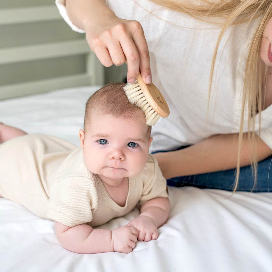 Poofi Szczotka Relaksacyjna Kozie Włosie 0+