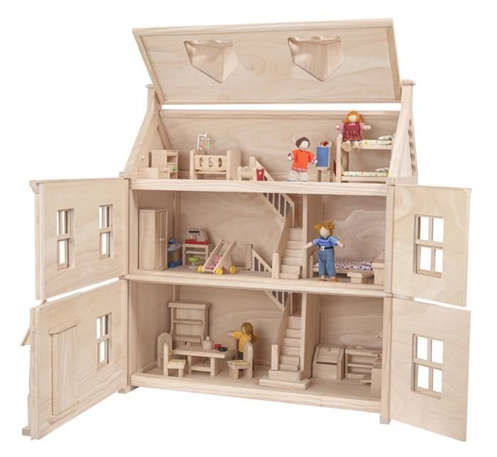 Plan Toys Wiktoriański domek dla lalek 64x32x73cm