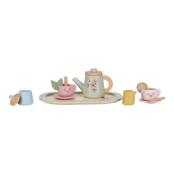 Little Dutch – Drewniany zestaw do herbaty Tea Set FSC – zestaw do zabawy w dom 2+