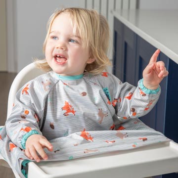 BIBaDO Wodoodporny śliniak BLW Woodland 6m-3l