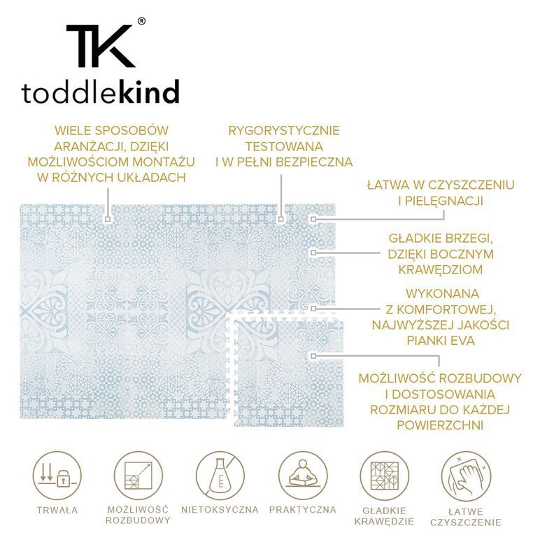 Toddlekind Mata Piankowa Persian Sea Spray Blue 120x180cm 0+