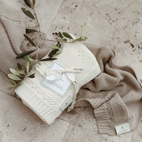 My Memi Kocyk Bawełna Organiczna 80x100 powder pink 0+