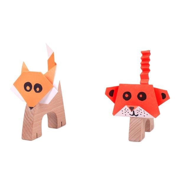 Kipod WoodyGami Drewniane Zwierzątka Origami 1+