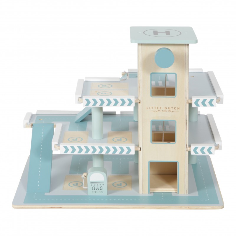 Little Dutch Drewniany Garaż Pastelowy 3+