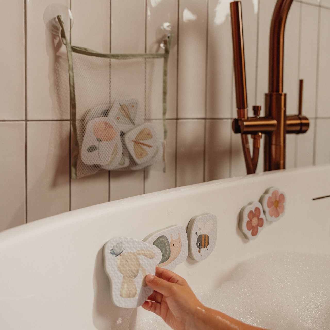 Little Dutch, Puzzle piankowe do kąpieli Flowers & Butterflies