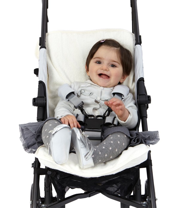 Pokrowiec bawełniany frotte na wózek - NATI NATURALI kremowy