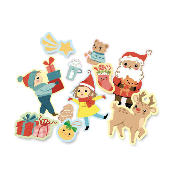 Auzou Naklejki Święty Mikołaj 100 sztuk 3+