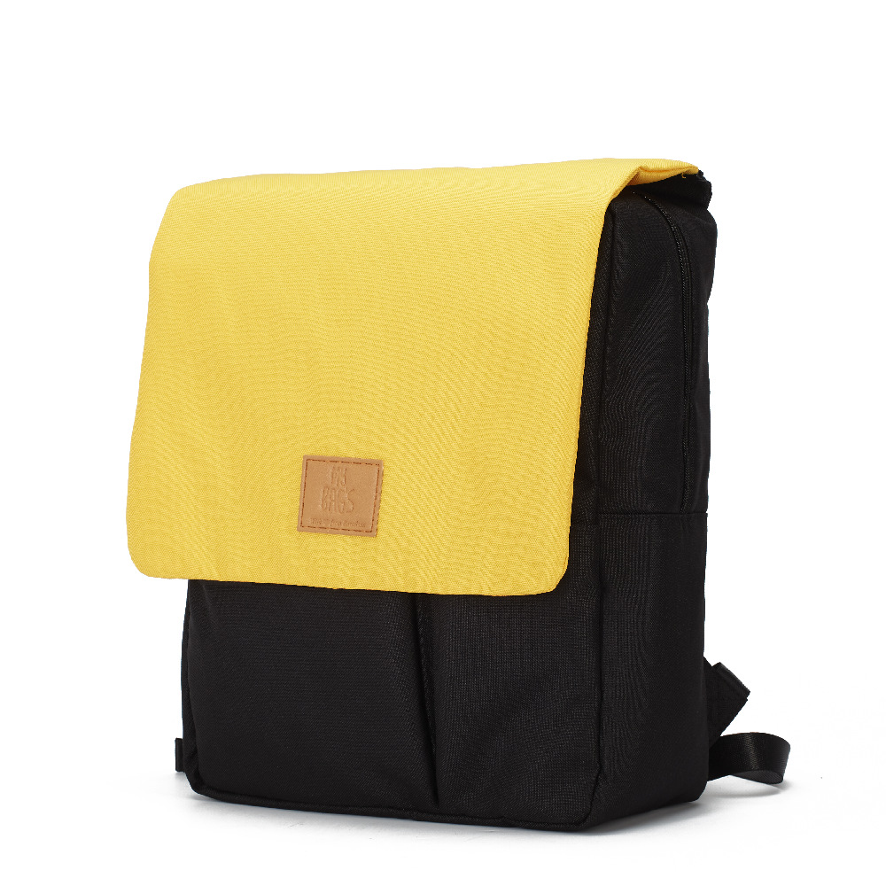 My Bag's Plecak Reflap eco black/ochre - Torba dla mamy 1+