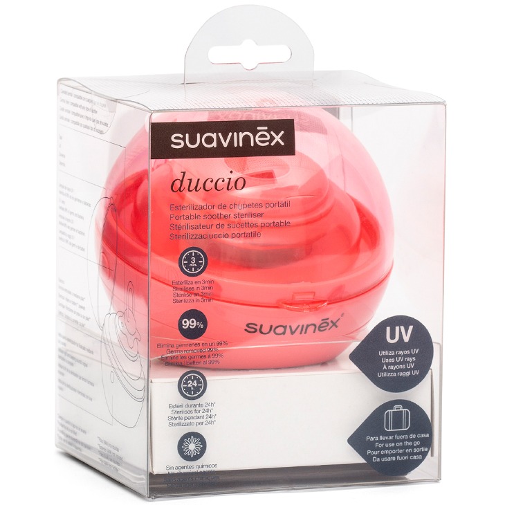 Suavinex Sterylizator smoczków UV - różowy 0+