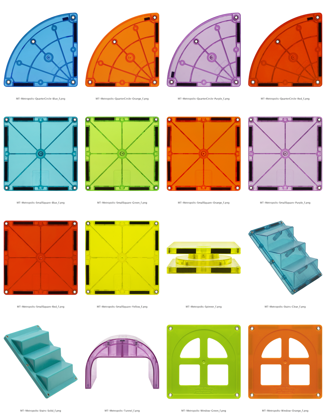 Magna-Tiles Klocki Magnetyczne Metropolis 110 el. 3+