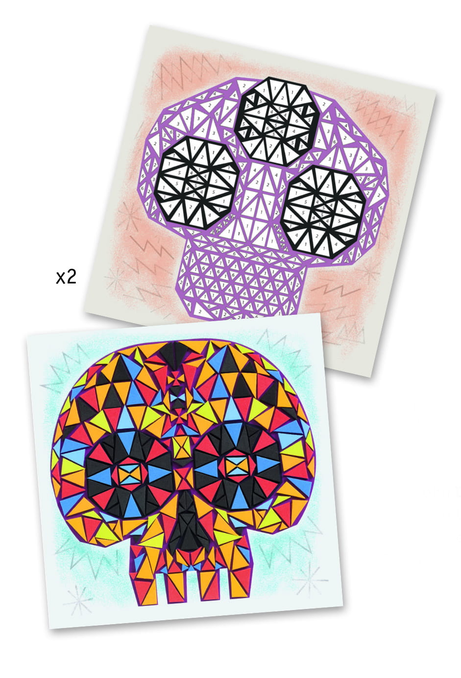 Djeco Mozaiki Piankowe CZASZKI 4+ lat