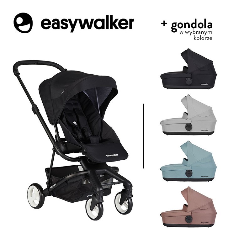 Easywalker Charley Wózek Głęboko-Spacerowy Night Black 0+