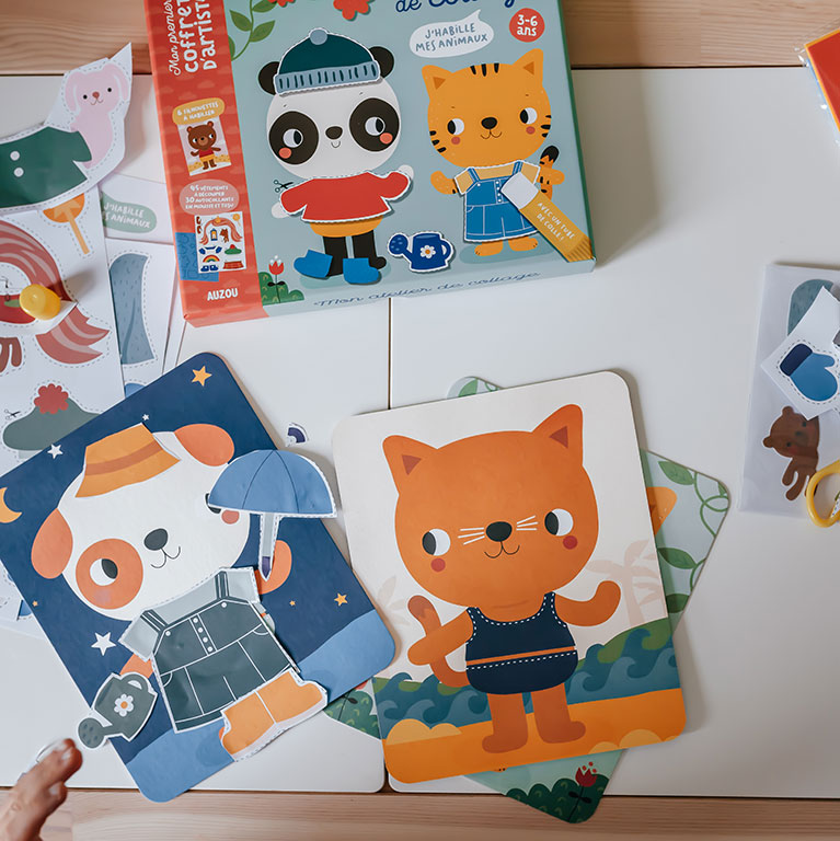 Auzou Zestaw Artystyczny do Projektowania Ubioru Zwierzątka 3+