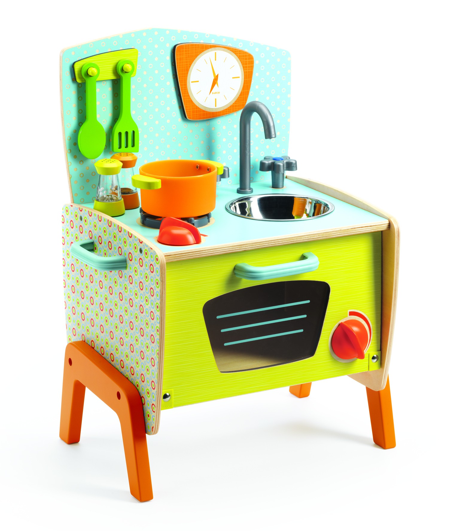 Djeco Drewniana Kuchnia Retro Edukacyjna 3+