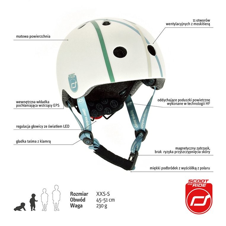 Scoot & Ride Kask dziecięcy Crossline XXS-S 45-51cm