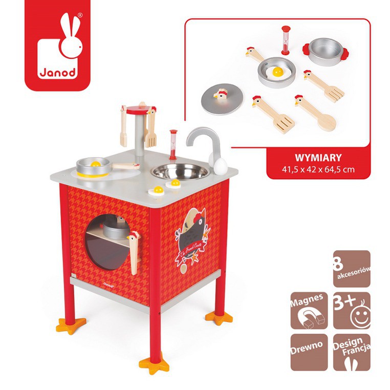 Janod Kuchnia Wyspa French Cocotte Drewniana 3+