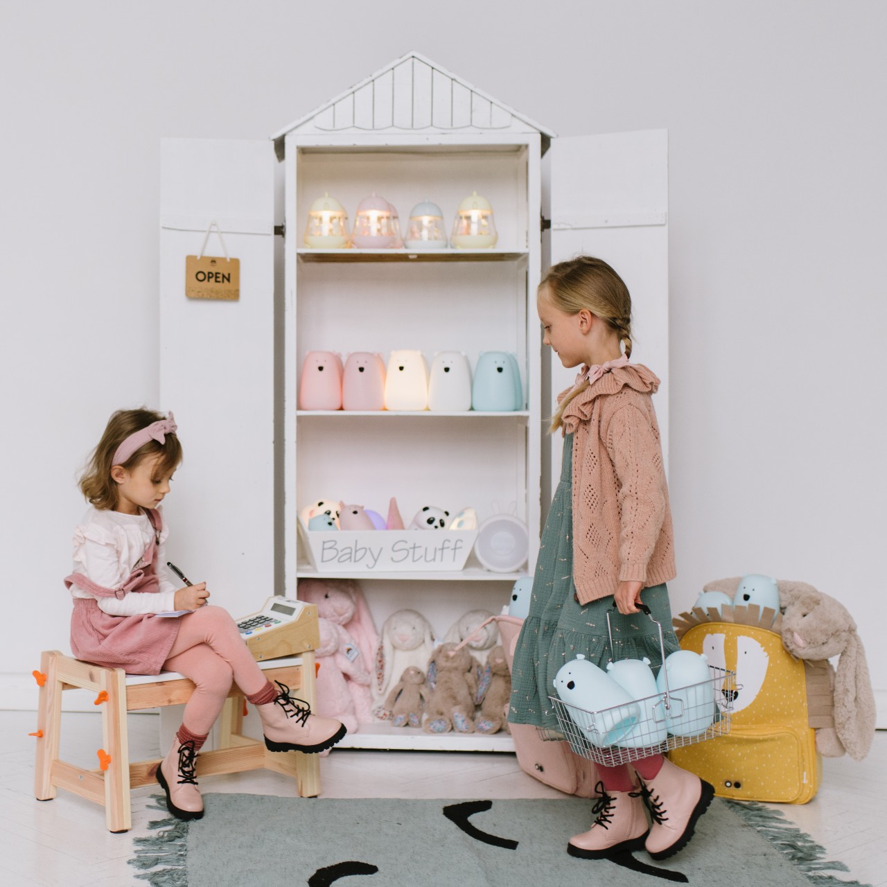 Rabbit&Friends, Lampka miś niebieska z pilotem