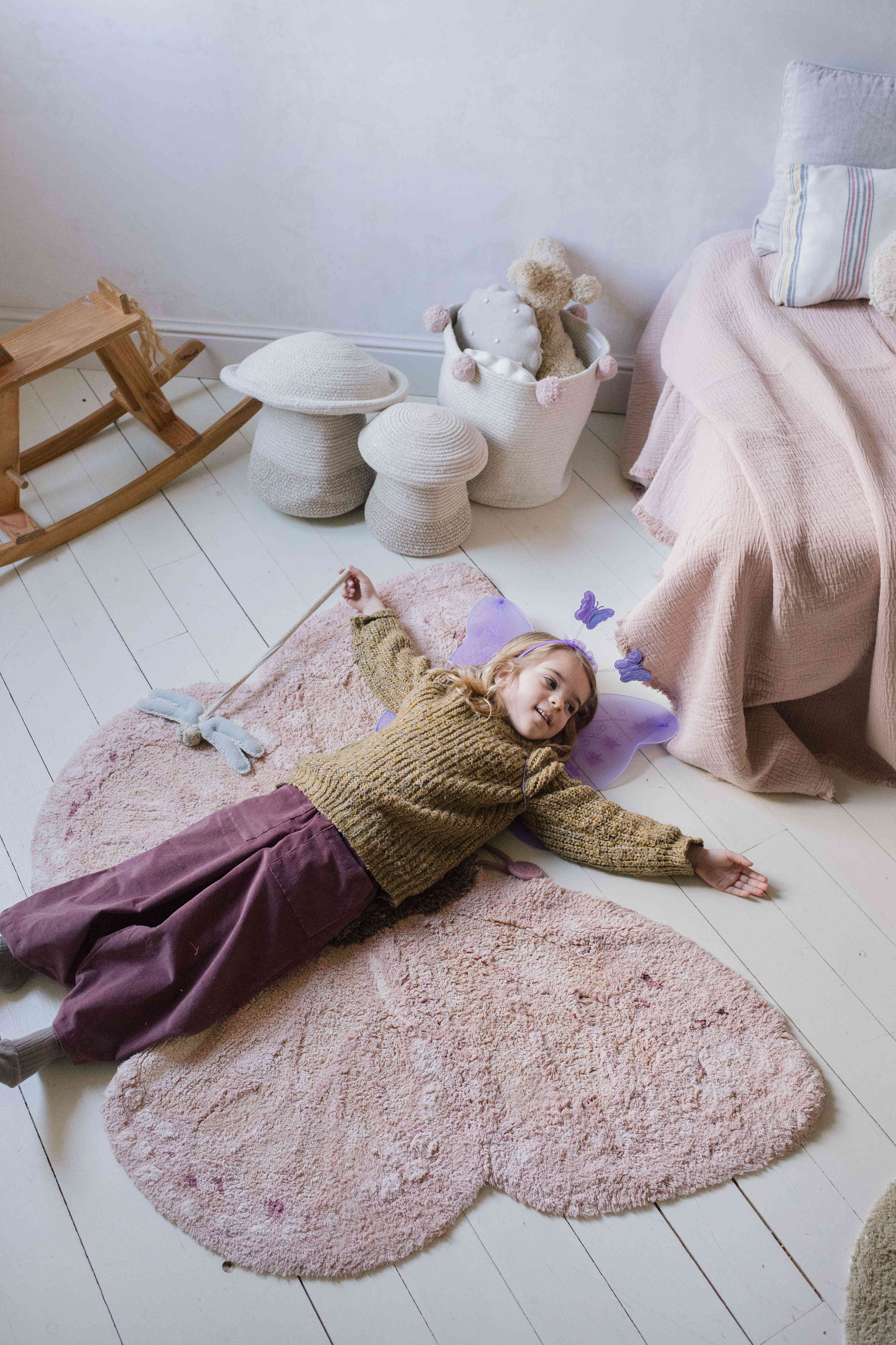 Lorena Canals Dywan bawełniany Baby Butterfly 120×90 cm