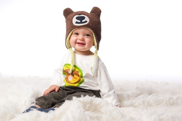 FlapJack Czapka Zimowa Dwustronna Żabka/Miś 6m-3l