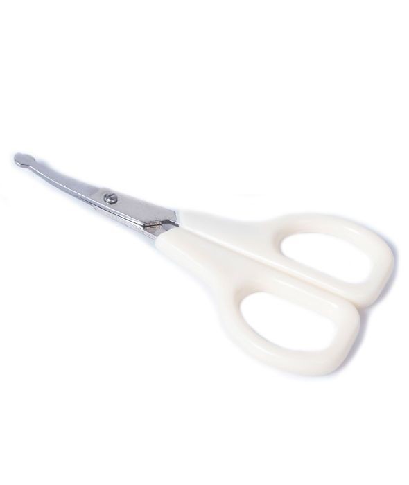 Poupy Nożyczki Zaokrąglone 0m+ Białe