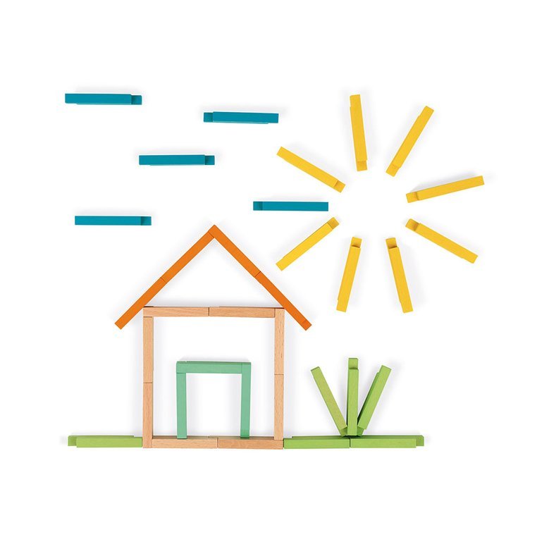 Janod Drewniane Klocki Konstrukcyjne 60el 3+