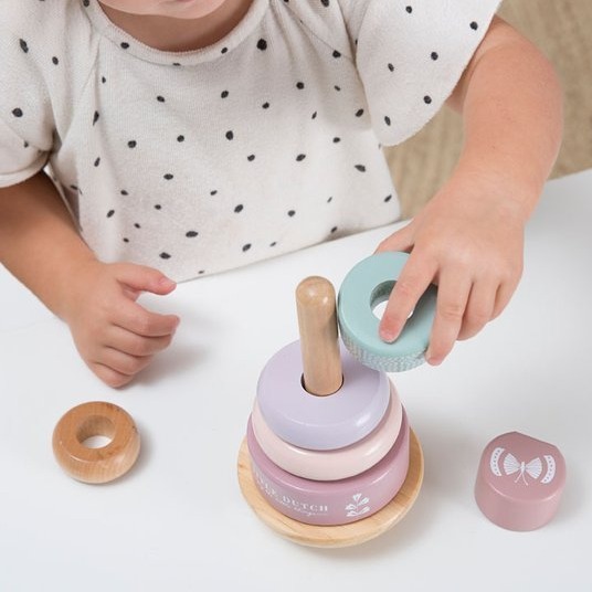 Little Dutch Piramida Róż Drewniana 6el 1+