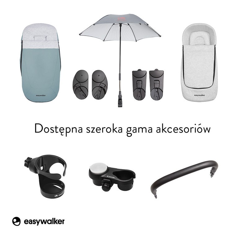 Easywalker Charley Wózek Głęboko-Spacerowy Glacier Blue 0+