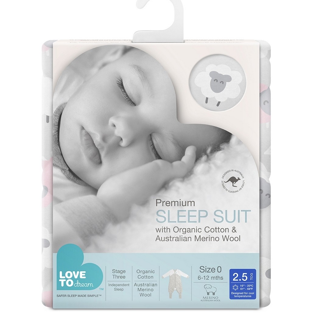 Love To Dream, Śpiworek z nogawkami 6-12 miesięcy, Owieczka - ETAP 3 - 2.5 TOG