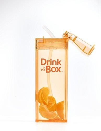 Drink In The Box Bidon ze słomką Orange 350ml
