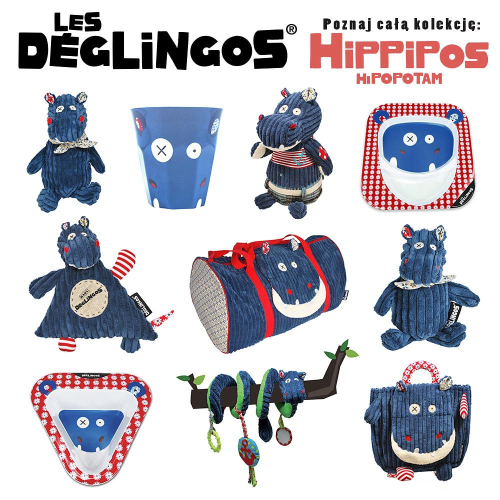 Les Deglingos Kubek Melaminowy Hipopotam Hippipios 9cm