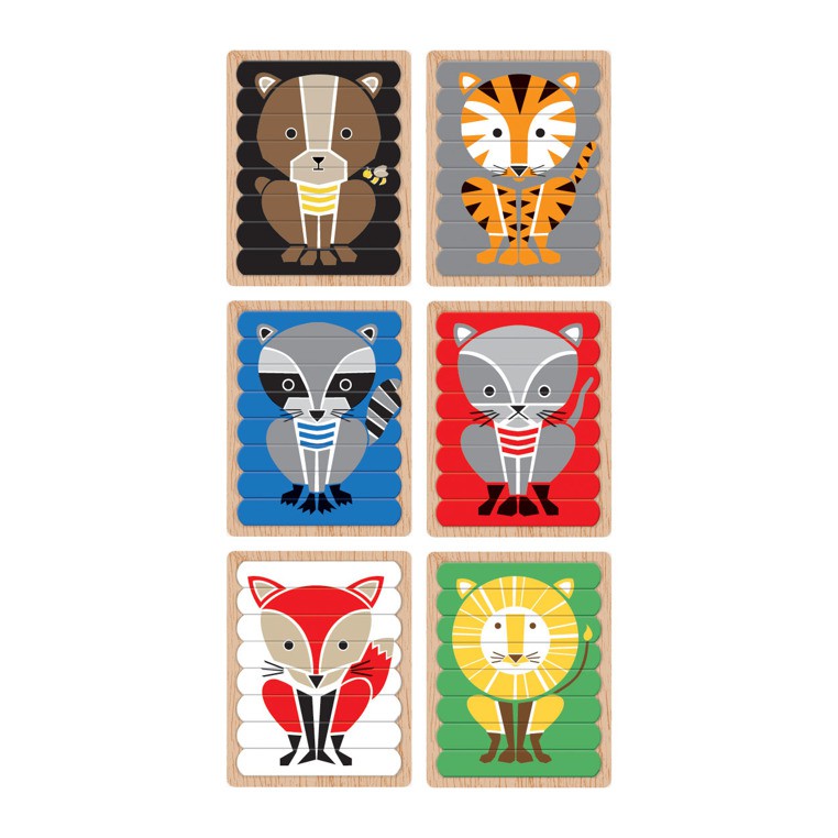 Mudpuppy Puzzle Patyczki Geometryczne Zwierzęta 24 el. 2+