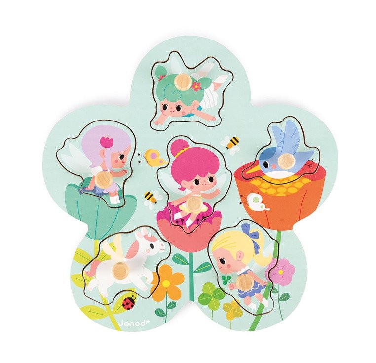 Janod, Puzzle drewniane Wesołe Wróżki