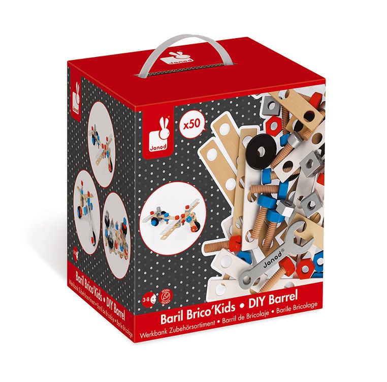 Janod Zestaw Konstruktora Brico Kids 50el. 3+