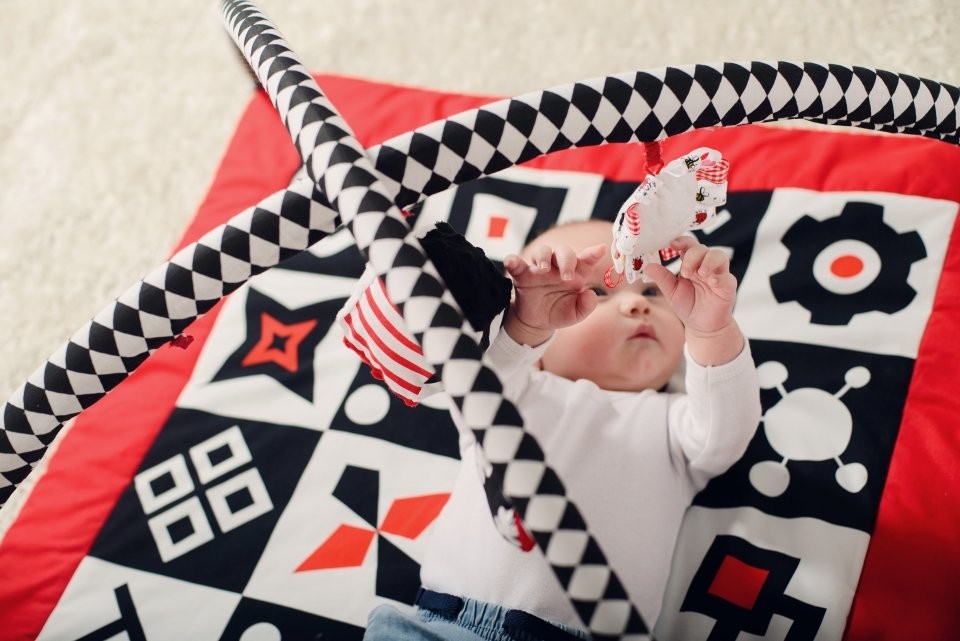 Baby Senses Mata Edukacyjna Kontrastowa ze Ścianką 0+