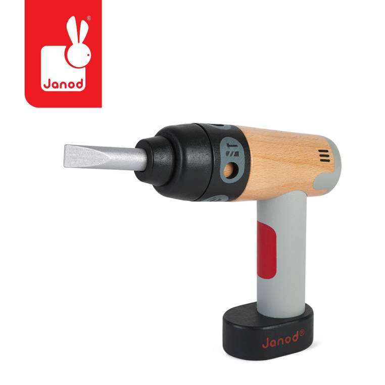 Janod Wiertarko-wkrętarka Drewniana Brico'kids 3+