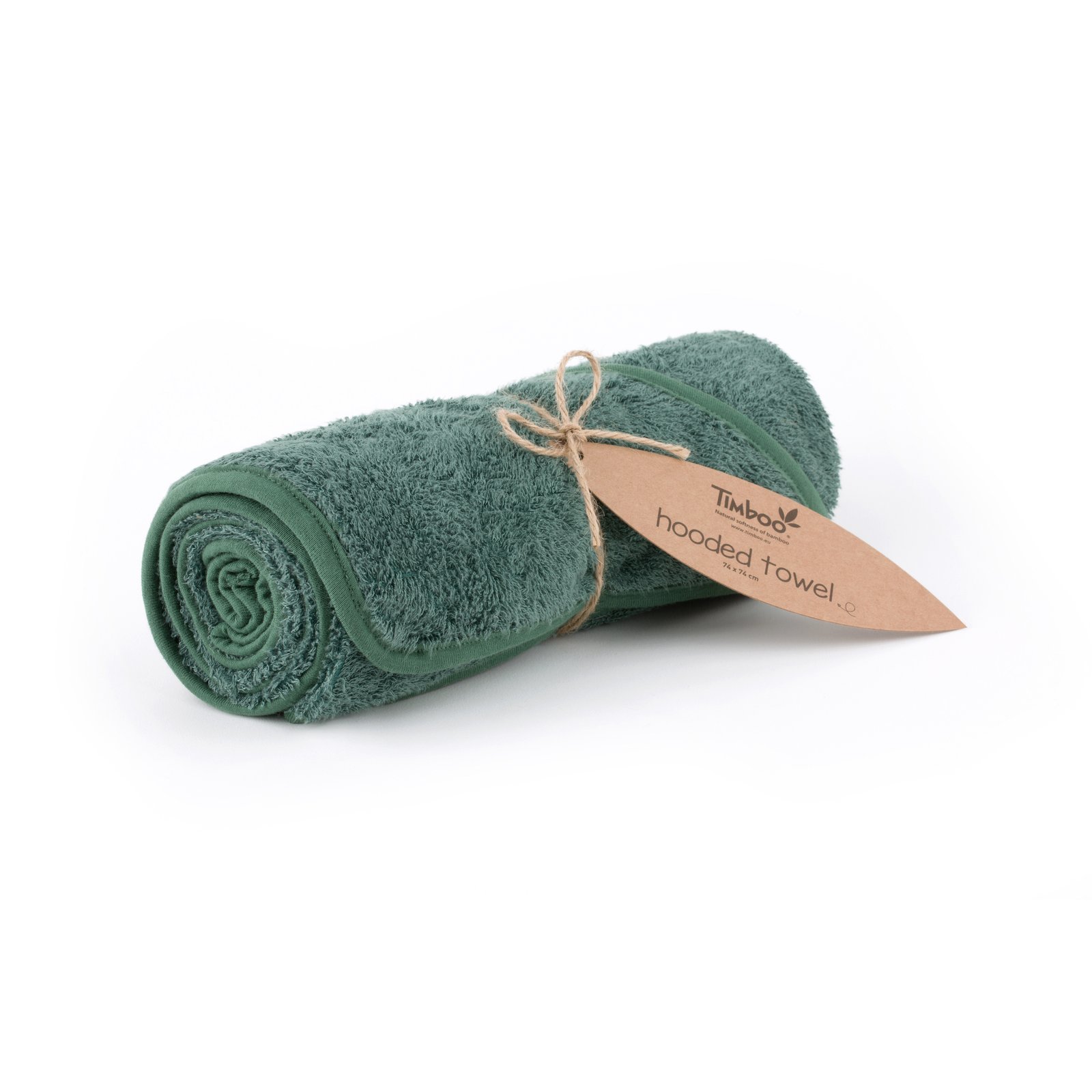 Timboo Bamboo Ręcznik z Kapturkiem Aspen Green 74x74cm