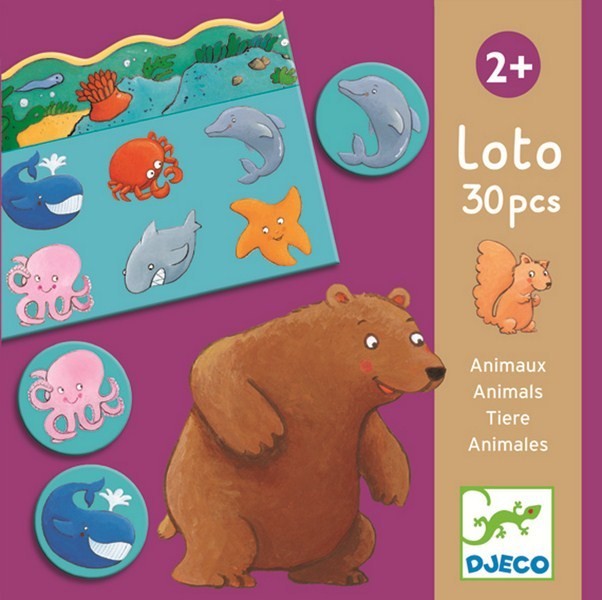 Djeco Lotto Zwierzęta Gra Edukacyjna 3+