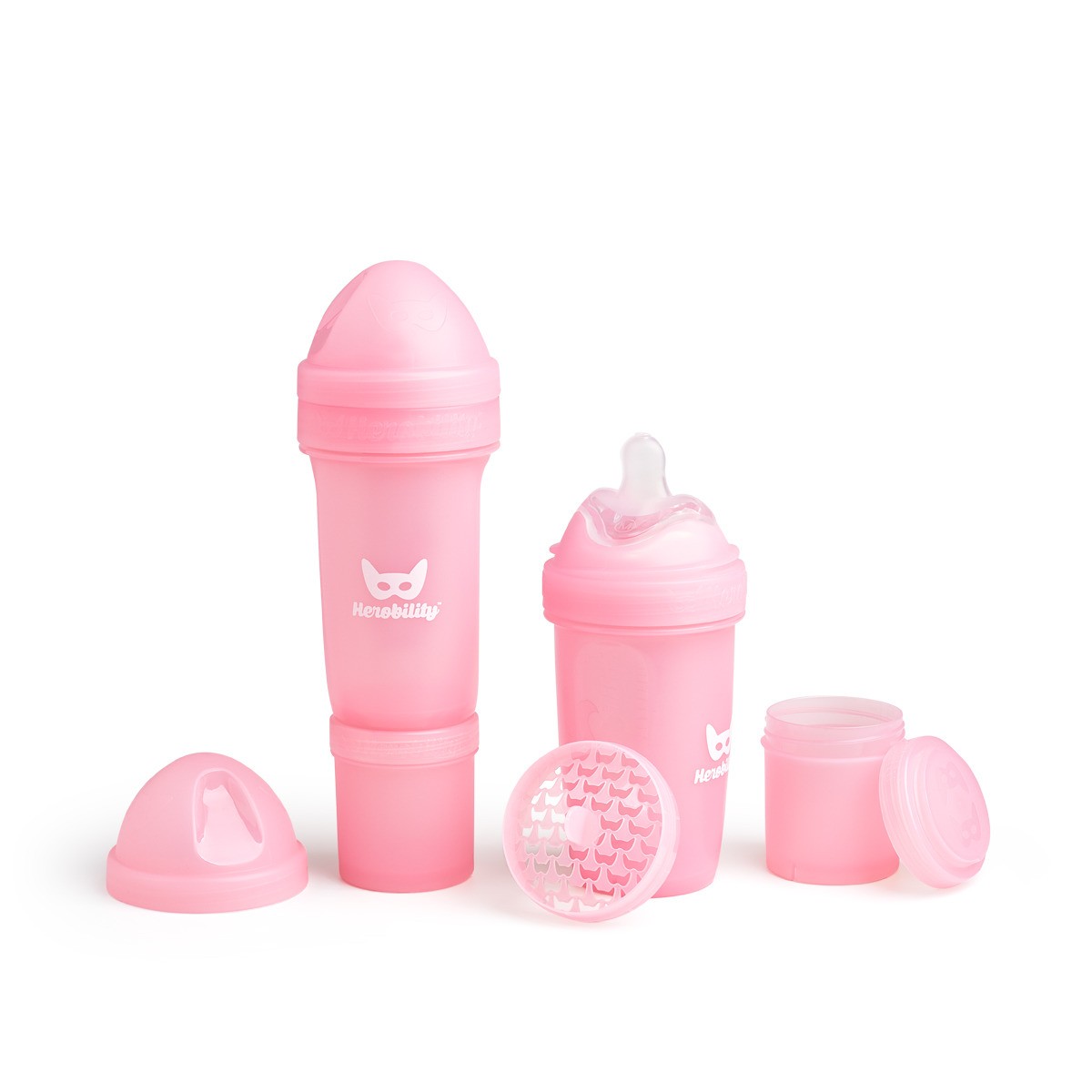 Herobility Butelka antykolkowa Herobottle 240ml różowa