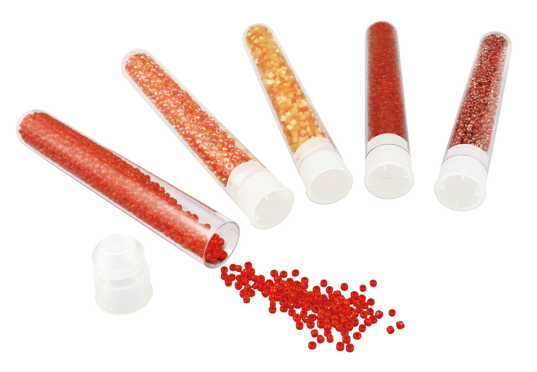 Buki Fiolki z koralikami - odcienie czerwieni 5+ lat