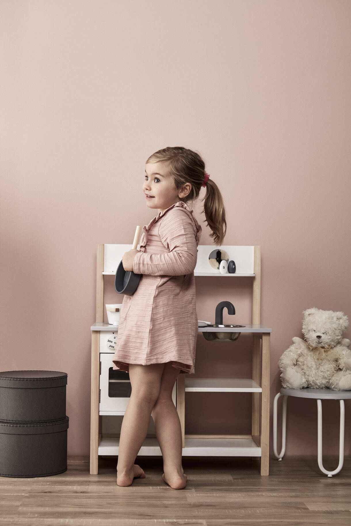 Kid's Concept Kuchnia Dziecięca KID'S HUB Natural White Drewniana 3+