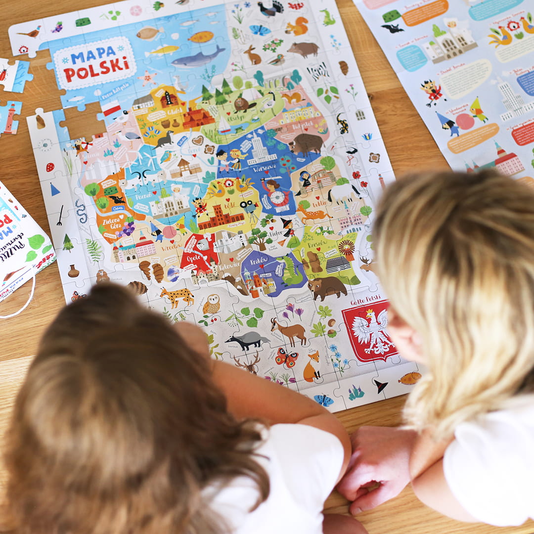 Czuczu Puzzle Obserwacyjne Mapa Polski 117 el. 5+