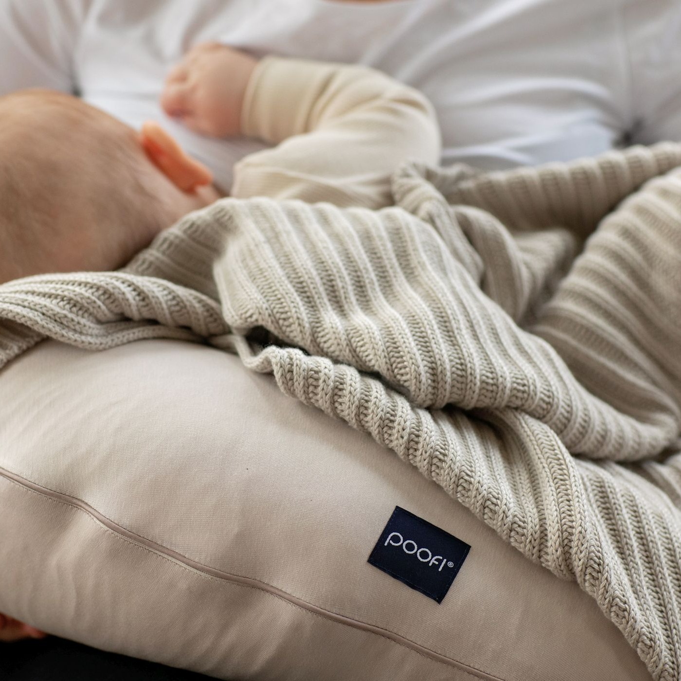 Poofi Kocyk bambusowy Oslo jasny beż 0+