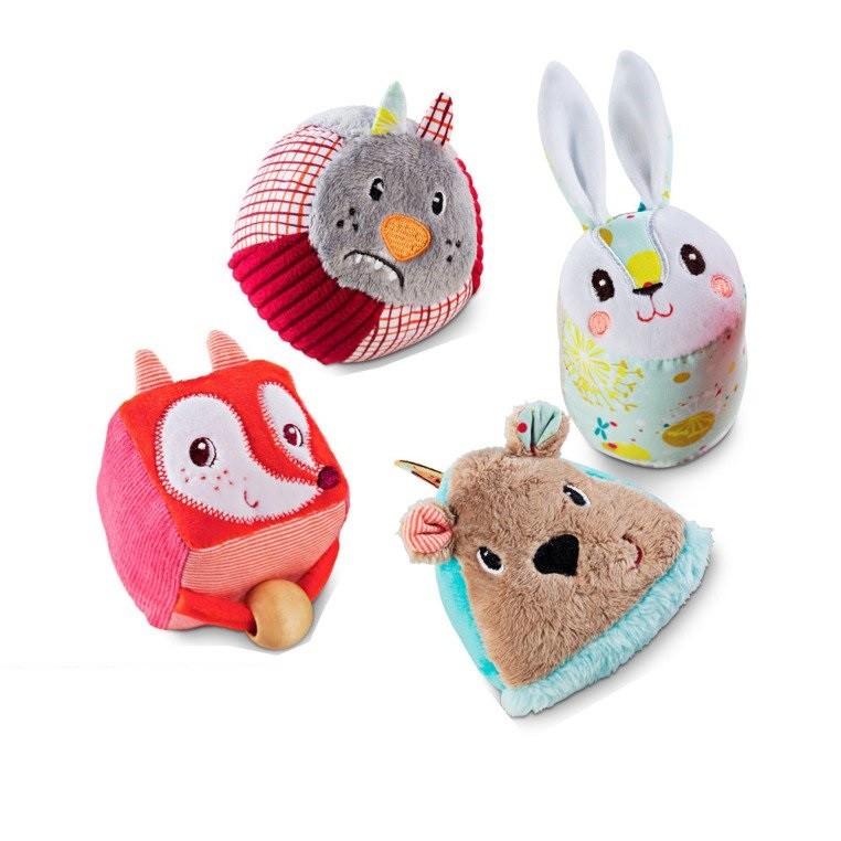 Lilliputiens Miękkie Klocki Zwierzątka Las 4el 3m+