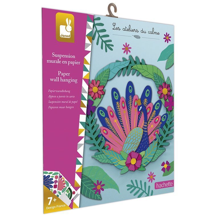 Janod Papierowy wieniec Paw 7+ Kreatywny Zestaw