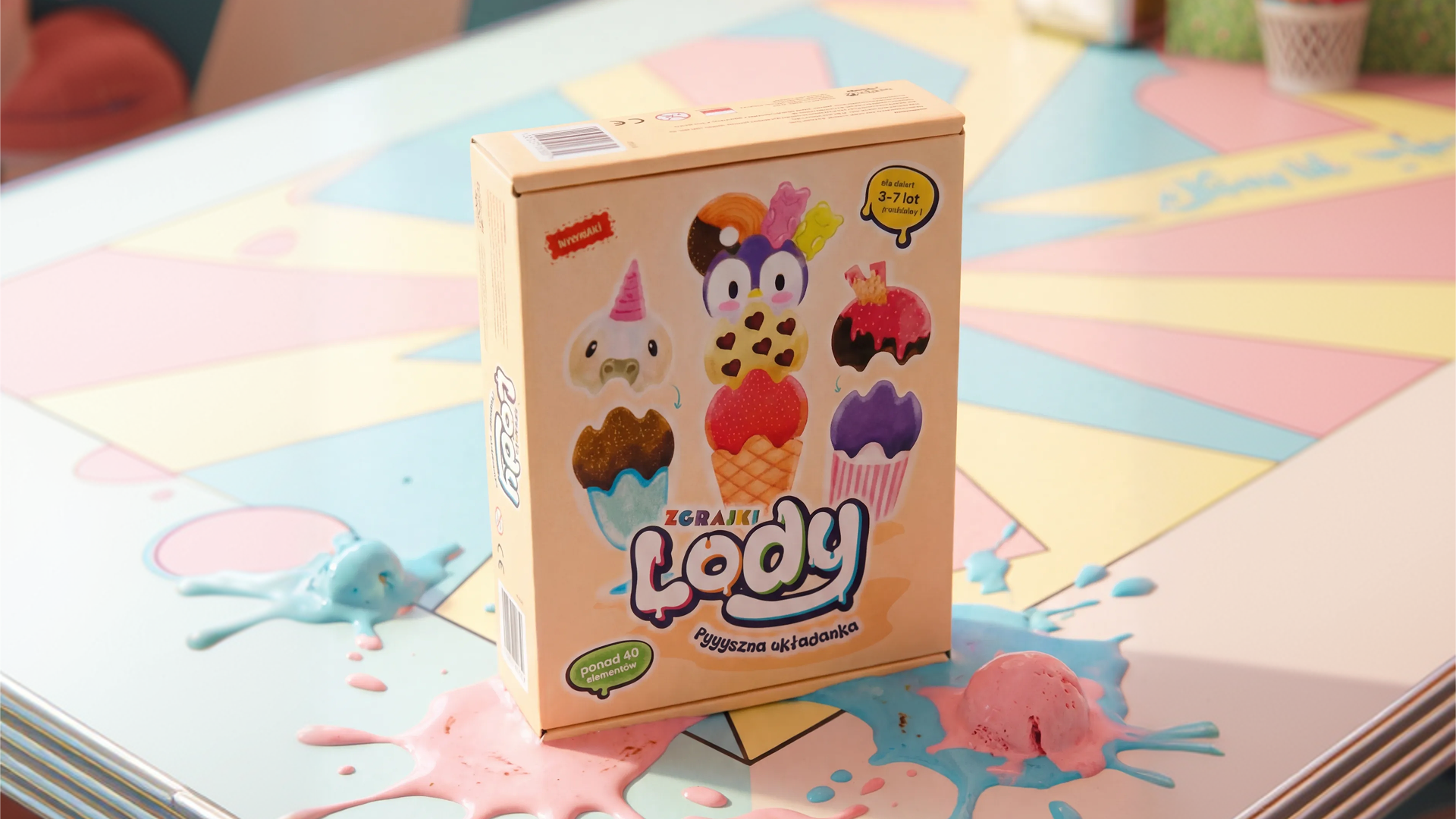 Kraina Relacji Zgrajki Lody Drewniana Układanka 3+