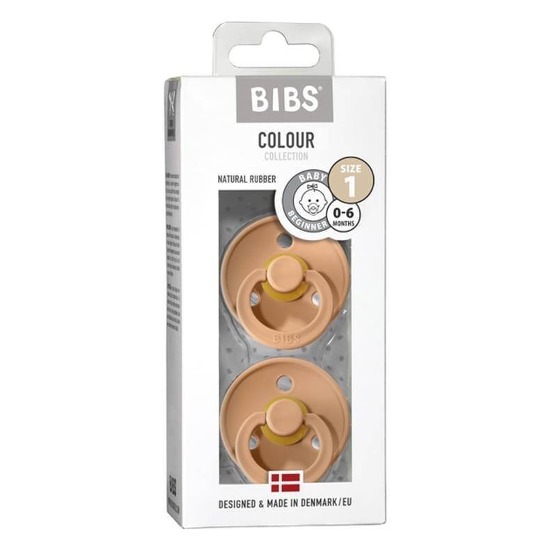 Bibs, Duo Colour S Peach Smoczek uspokajający kauczuk Hevea