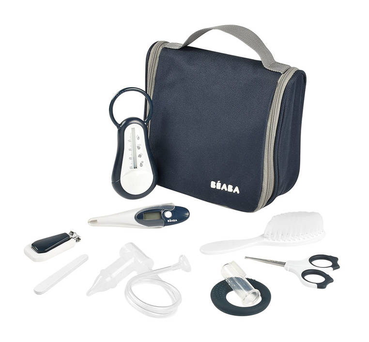 Beaba, Kosmetyczka z 9 akcesoriami do pielęgnacji niemowląt night blue