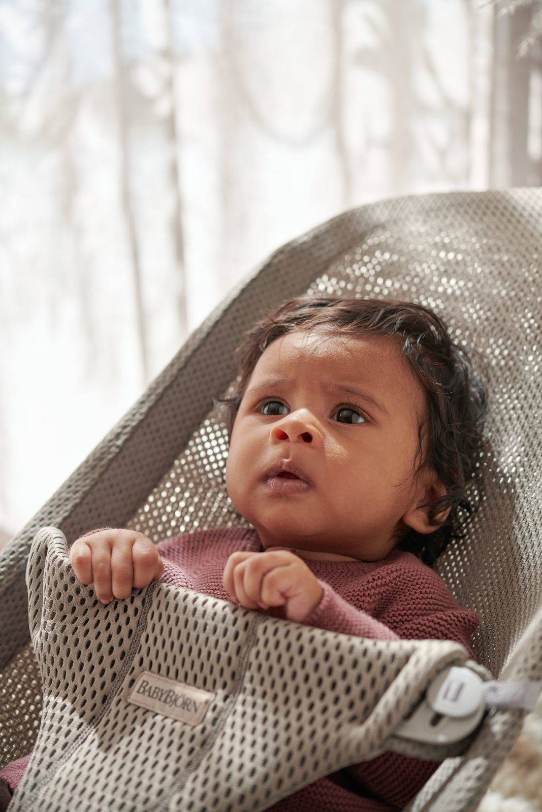 BabyBjorn Leżaczek Bliss Mesh  Szary Beż