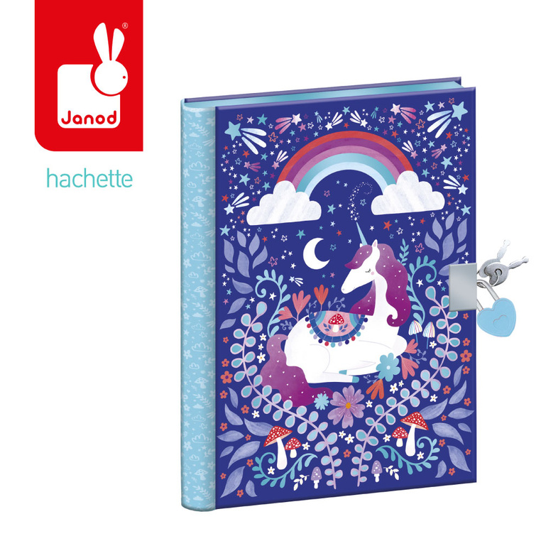 Janod Sekretny Pamiętnik na Kłódkę Jednorożce Kraina Snów 6+